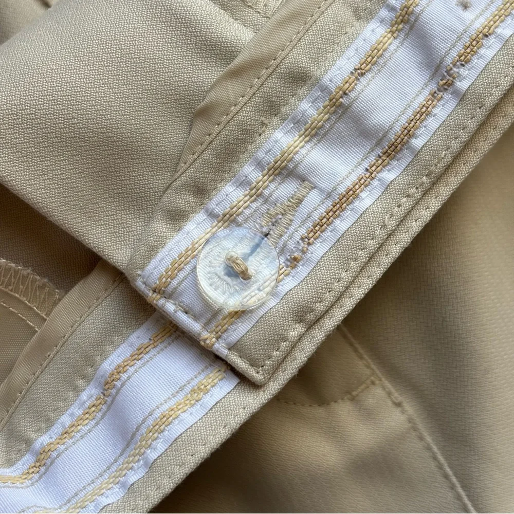 Liz Golf High Waisted Chino Shorts Womens Size 10 Beige Lightweight Preppy Y2K